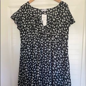 Flowy dress great for fall.